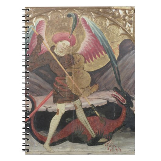 St Michael Vanquishing Evil, c.1480 (tempera on pa Notitieboek (Voorkant)