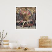 St Michael Vanquishing Evil, c.1480 (tempera on pa Poster (Keuken)