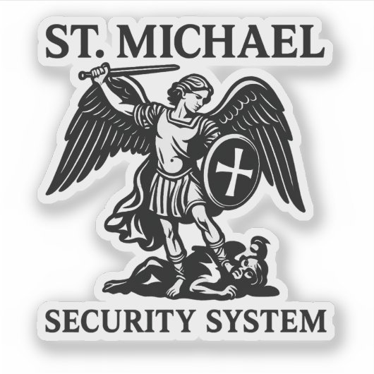 St. Michael veiligheidssysteem religieus Sticker (Voorkant)