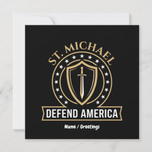 St. Michael Verdedig Amerika Tactisch Schild Emble Kaart