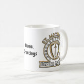 St. Michael Verdedig Amerika Tactisch Schild Emble Koffiemok (Voorkant rechts)