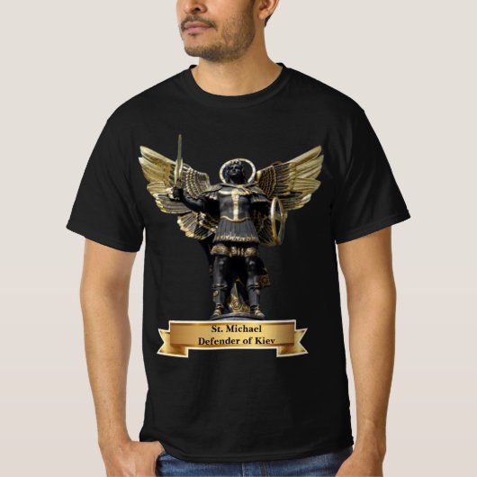 St. Michael Verdediger van Kiev, Oekraïne T-shirt (Voorkant)