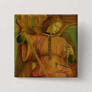 St. Michael Vierkante Button 5,1 Cm