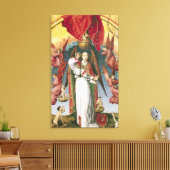 St. Michael Weighing the Souls Canvas Afdruk (Insitu (Woonkamer))