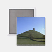 St. Michael's Chapel en tor, Glastonbury, Somerse Magneet (Voorkant / Achterkant)