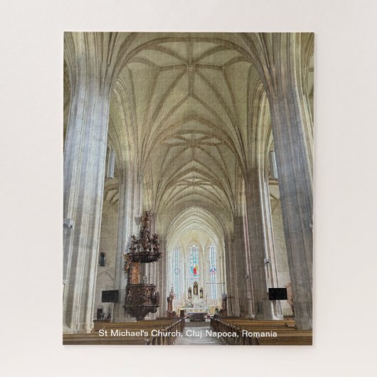 St Michael's Church, Cluj-Napoca, Roemenië, op een Legpuzzel (Verticaal)