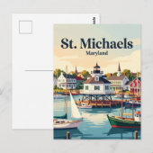 St. Michaels Maryland Briefkaart (Voorkant / Achterkant)