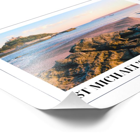 St. Michael's Mount, Cornwall, Verenigde Staten Foto Afdruk (Hoek)