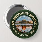 St. Michael's Mount Ronde Button 4,0 Cm (Voorkant /achterkant)