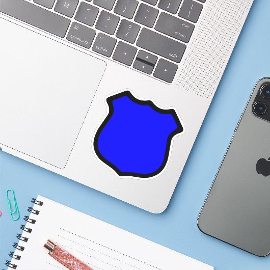 St. Michael's Shield 1-UP Sticker (Laptop met iPhone)