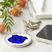 St. Michael's Shield met Monogram Sleutelhanger (Zijkant)