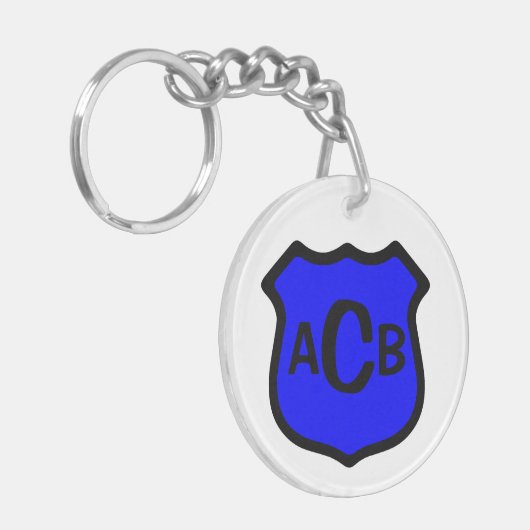 St. Michael's Shield met Monogram Sleutelhanger (Voorkant Links)