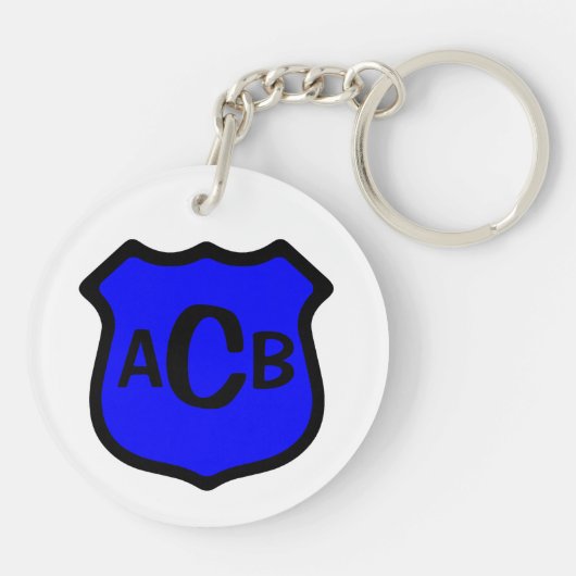 St. Michael's Shield met Monogram Sleutelhanger (Achterkant)