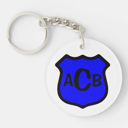 St. Michael's Shield met Monogram Sleutelhanger (Voorkant)