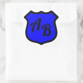 St. Michael's Shield met Monogram Vierkante Sticker (Tas)