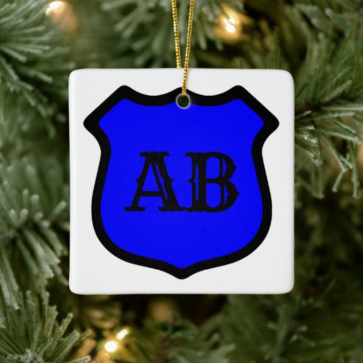 St. Michael's Shield (Style 1) Square Keramisch Ornament (Boom)