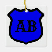 St. Michael's Shield (Style 1) Square Keramisch Ornament (Voorkant)