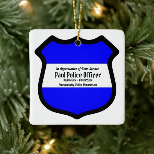 St. Michael's Shield (Style 2) Square Keramisch Ornament (Boom)