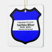 St. Michael's Shield (Style 2) Square Keramisch Ornament (Links)