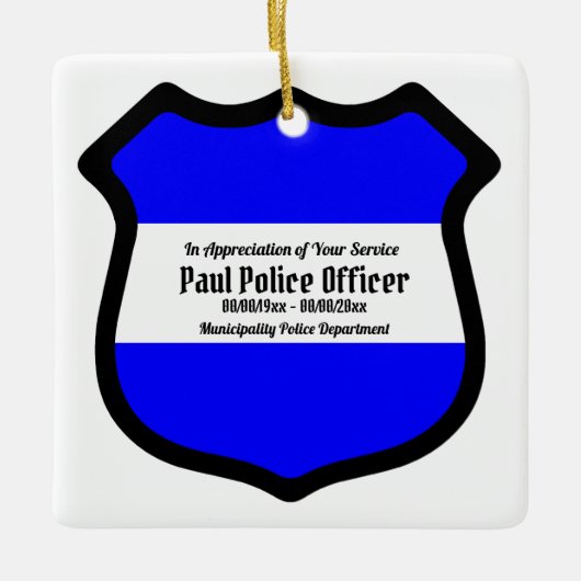 St. Michael's Shield (Style 2) Square Keramisch Ornament (Voorkant)