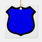 St. Michael's Shield (Style 3) Square Keramisch Ornament (Achterkant)