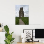 St. Michael's Tower op Glastonbury Tor Poster (Thuiskantoor)