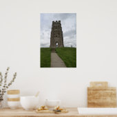 St. Michael's Tower op Glastonbury Tor Poster (Keuken)