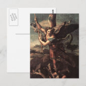 St Micheal en de Devil Briefkaart (Voorkant / Achterkant)