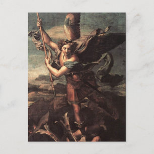 St Micheal en de Devil Briefkaart