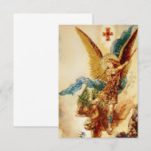 "St Micheal Vanquishing Satan" van Gustave Moreau Bedankkaart (Voorkant / Achterkant)
