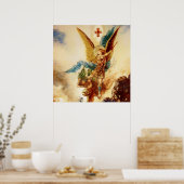 "St Micheal Vanquishing Satan" van Gustave Moreau Poster (Keuken)