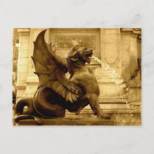 St. Michel Fountain - Parijs, Briefkaart Frankrijk