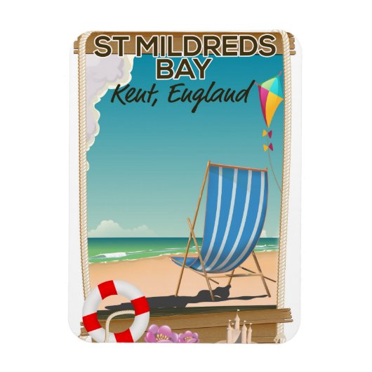 St Mildreds Bay Kent Engeland reisposter Magneet (Verticaal)