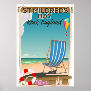 St Mildreds Bay Kent Engeland reisposter Poster