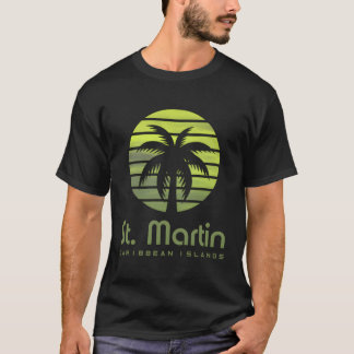 St Min Caribisch eiland T-shirt