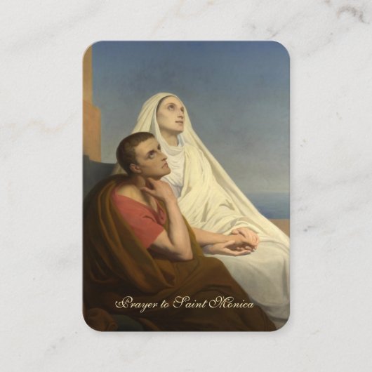 St. Monica Augustinus Katholieke Prayer Card Plaatskaartje (Voorkant)