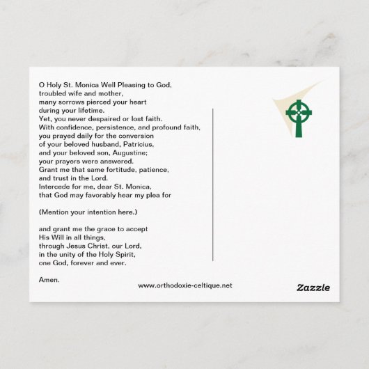 St. Monica Briefkaart (Achterkant)