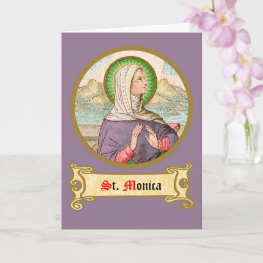 St. Monica of Tagaste (SAU 047; detail) Kaart (Orchidee)