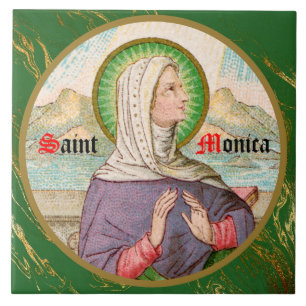 St. Monica of Tagaste (SAU 047; detail) Tegeltje