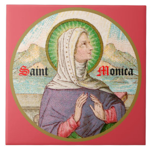 St. Monica of Tagaste (SAU 047; detail) Tegeltje