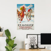 St Moritz Jubileum-Rennwoche 1925 Zwitserland Poster (Thuiskantoor)