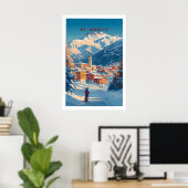 St Moritz Muur Kunst Ski Print 1 (Thuiskantoor)