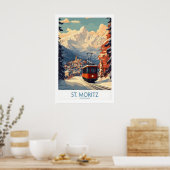 St Moritz Poster Zwitserland 1 (Keuken)