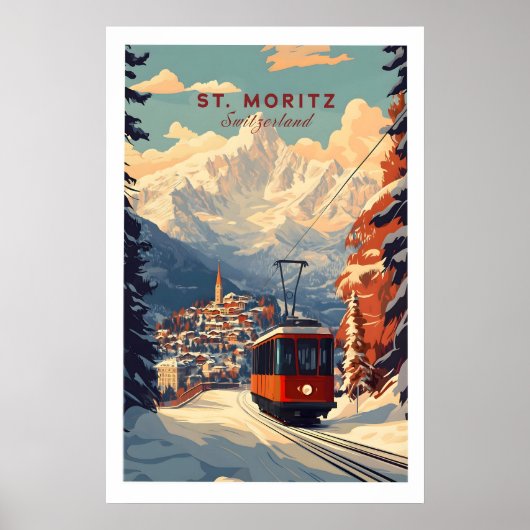 St Moritz Print Zwitserland 1 (Voorkant)