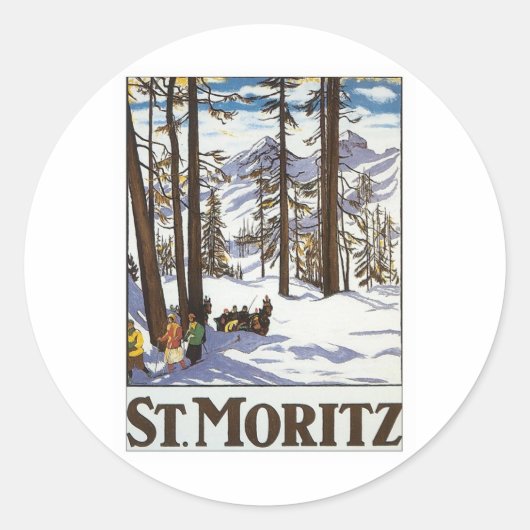 St.Moritz Ronde Sticker (Voorkant)