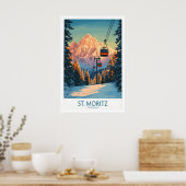 St Moritz Ski Print - Zwitserland 1 (Keuken)