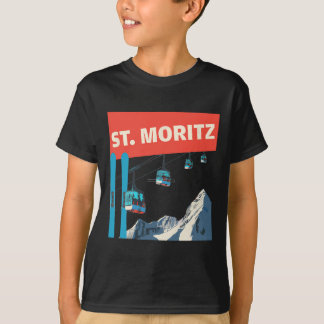 St. Moritz-skiën - Retro St. Moritz-ski T-shirt