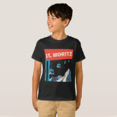 St. Moritz Skiing - Retro St. Moritz Ski  T-shirt (Voorkant volledig)
