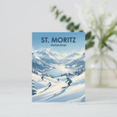 St. Moritz Zwitserland Briefkaart (Staand voorkant)