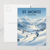 St. Moritz Zwitserland Briefkaart (Voorkant / Achterkant)